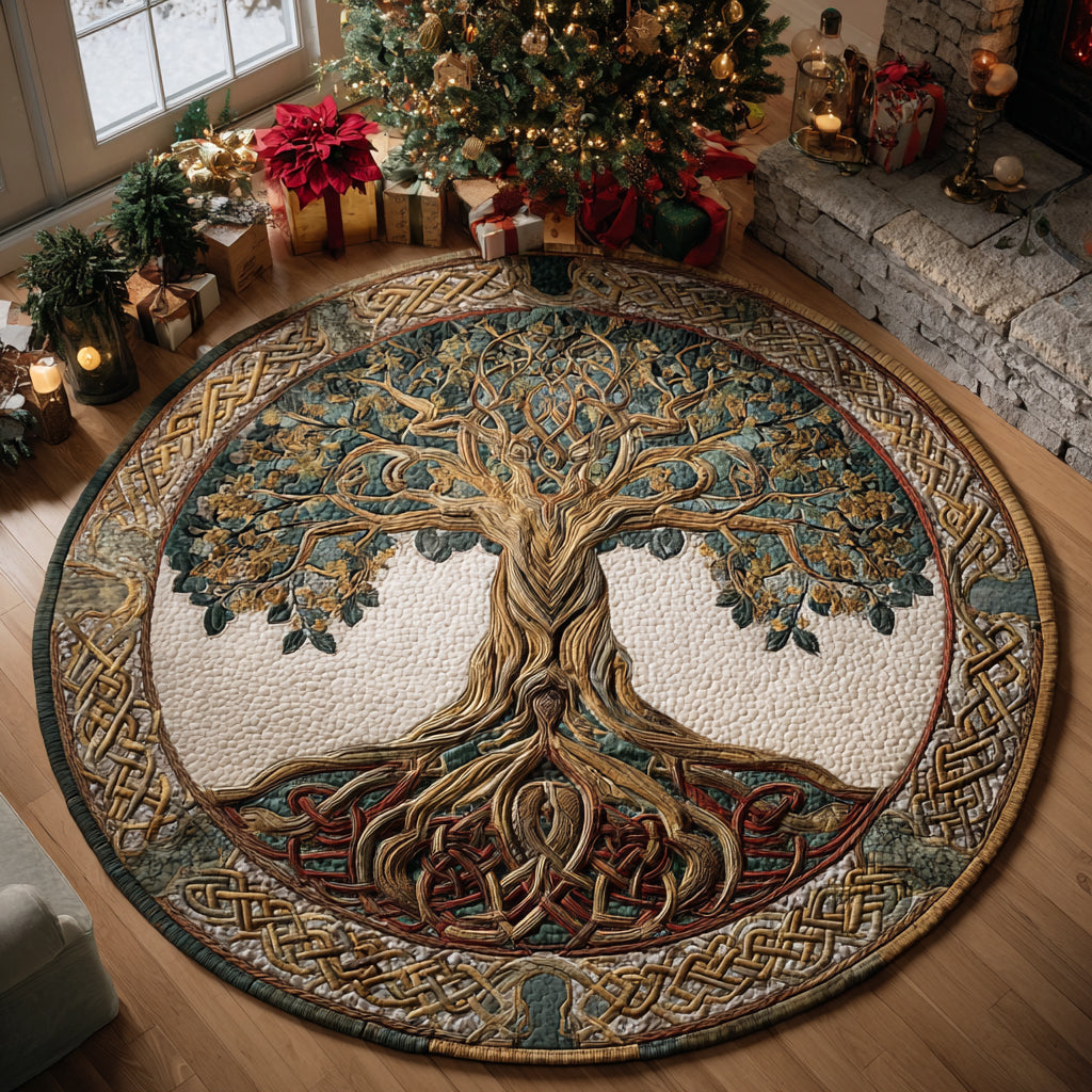 Circle of Life Quilted Round Mat NCU0DV1314