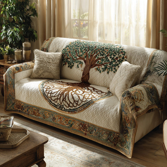Circle of Life Quilted Sofa Cover NCU0DV1227