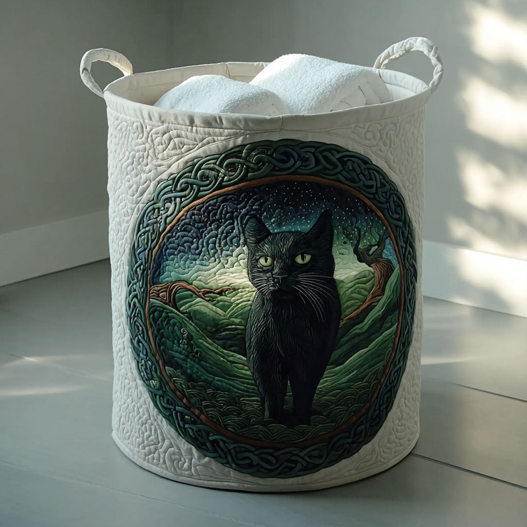 Circle of Shadows Quilted Laundry Basket NCU0PTT1633