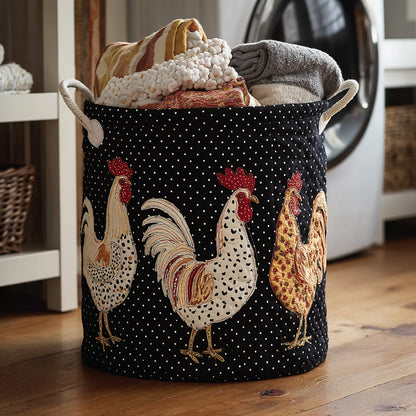 Classic Chicken Quilted Laundry Basket NCU0HNH821
