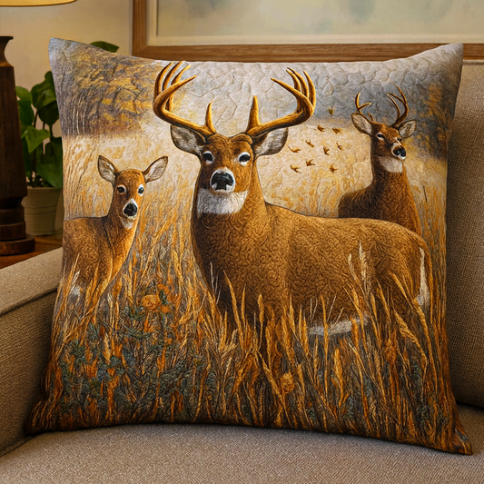 Classic Deer Quilted Pillow Case NCU0NNT1894