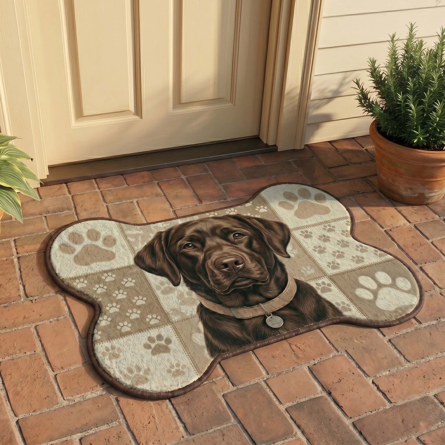Classic Labrador Retriever Custom Shape Doormat NCU0HNH1086