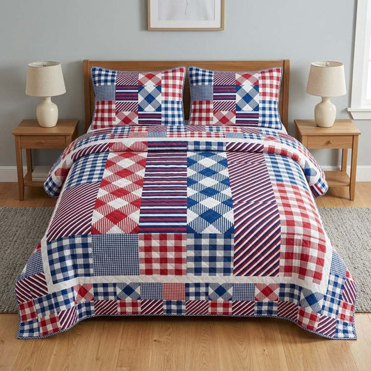 Classic Americana 3-Piece Quilted Bedding Set NCU0DQQ0616