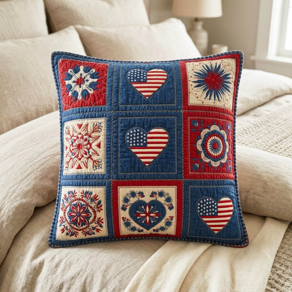 Classic Americana Quilted Pillow Case NCU0NTD1555