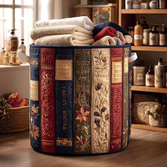 Classic Book Haven Quilted Laundry Basket NCU0NTV637