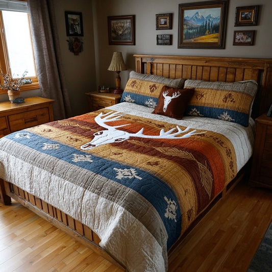 Classic Buck Patch Quilted Blanket NCU0LDH875