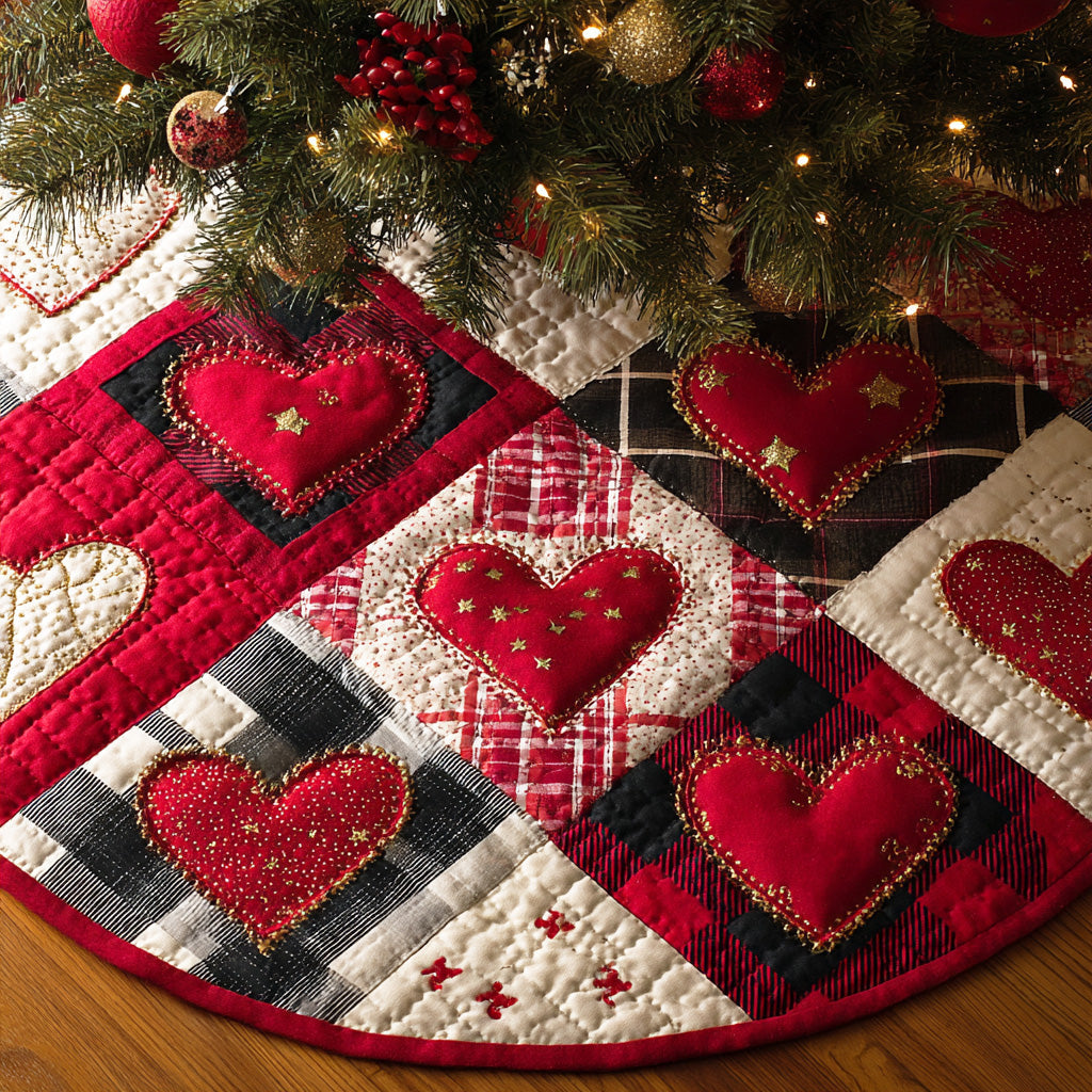 Classic Cheer Christmas Quilted Tree Skirt NCU0NTD1147