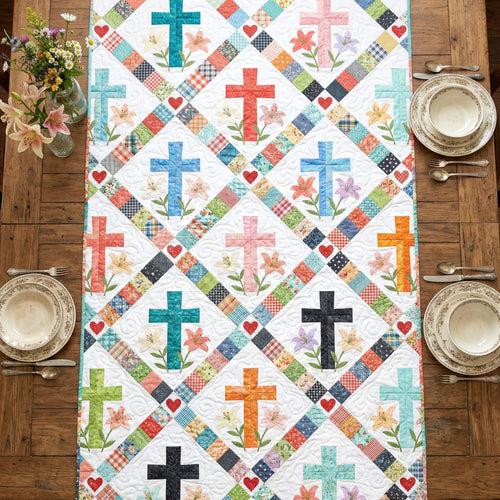 Classic Cross Quilted Table Runner NCU0NNT3038