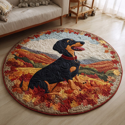 Classic Dachshund Quilted Round Mat NCU0HNH1184