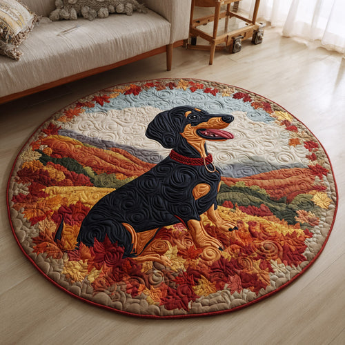 Classic Dachshund Quilted Round Mat NCU0HNH1184