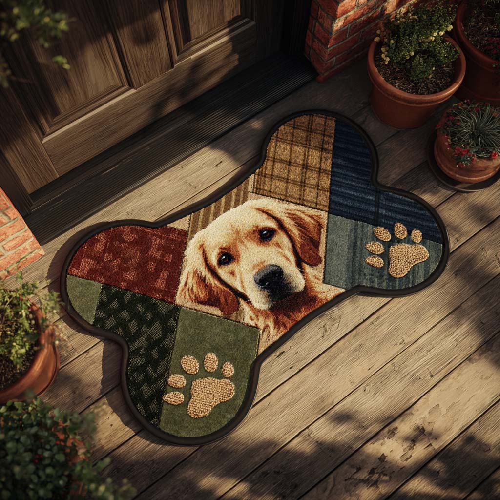 Classic Golden Retriever Custom Shape Doormat NCU0HNH977