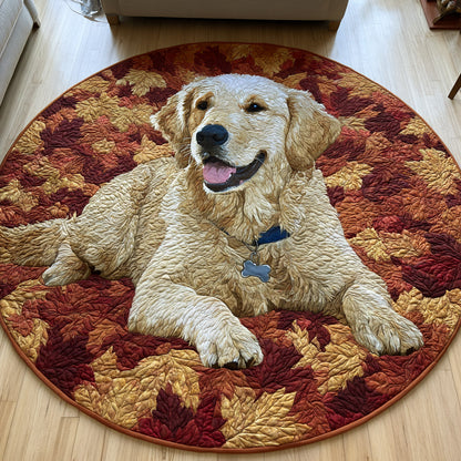 Classic Golden Retriever Quilted Round Mat NCU0HNH1198