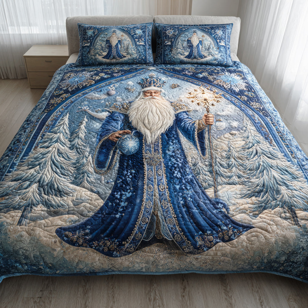 Classic North Santa 3-Piece Quilted Bedding Set NCU0NTD889