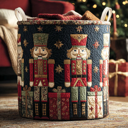 Classic Nutcrackers Quilted Laundry Basket NCU0NTV767