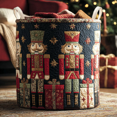 Classic Nutcrackers Quilted Laundry Basket NCU0NTV767
