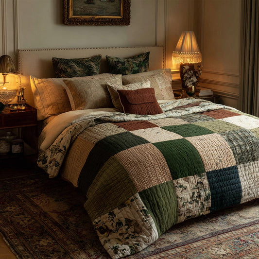 Classic Patchwork 3-Piece Quilted Bedding Set NCU0DV1896