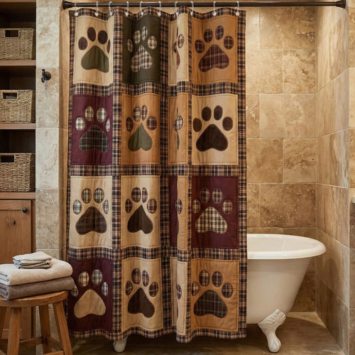 Classic Patchwork Paws Shower Curtain NCU0NNT2916
