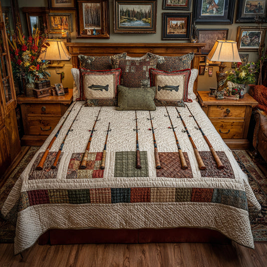 Classic Rod Panel Quilted Blanket NCU0LDH803
