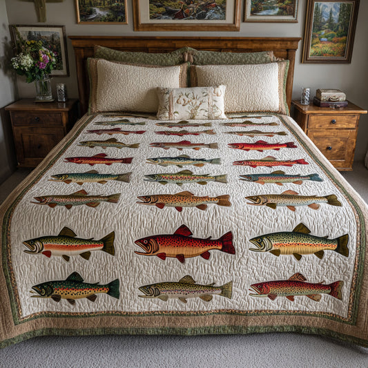 Classic Trout Row Quilted Blanket NCU0LDH833