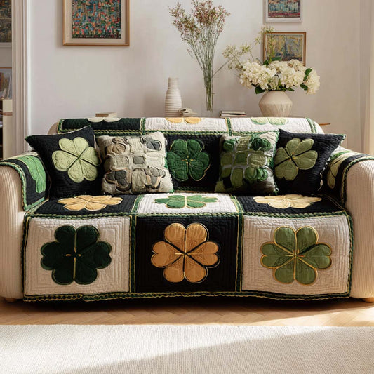 Clover Medley Quilted Sofa Cover NCU0NXD1365