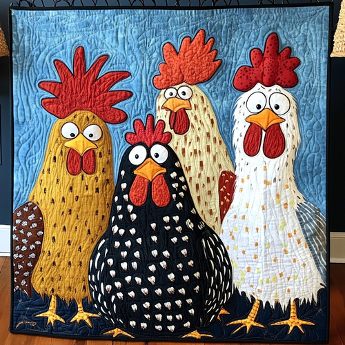 Cluck and Collect Quilted Blanket NCU0DK307