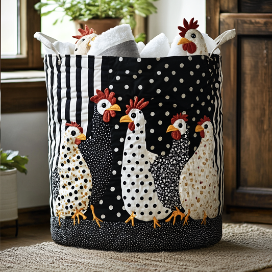 Cluckin Cool Quilted Laundry Basket NCU0PTT765