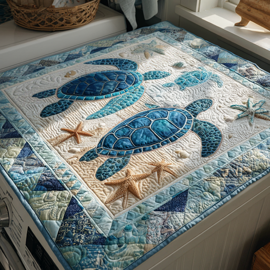 Coastal Calm Quilted Washer and Dryer Cover NCU0DV773