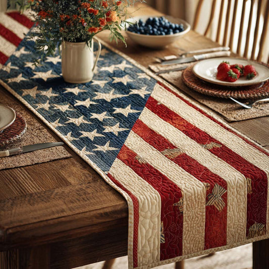 Coastal Barnstar Quilted Table Runner NCU0DQQ0528