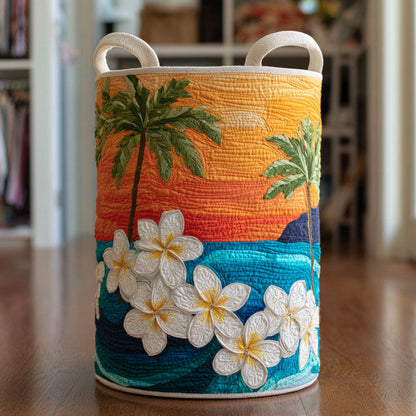 Coastal Bloom Quilted Laundry Basket NCU0DDK2252