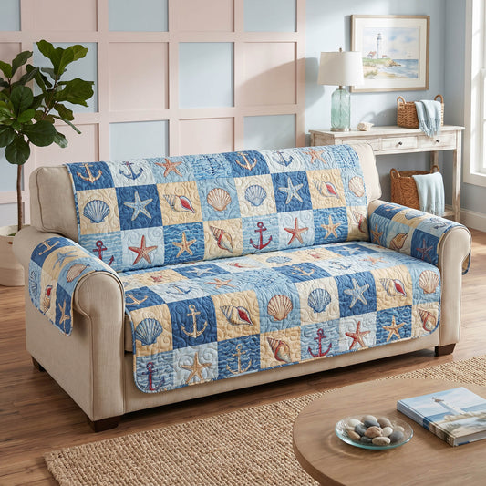 Coastal Breeze Quilted Sofa Cover NCU0NTD1875