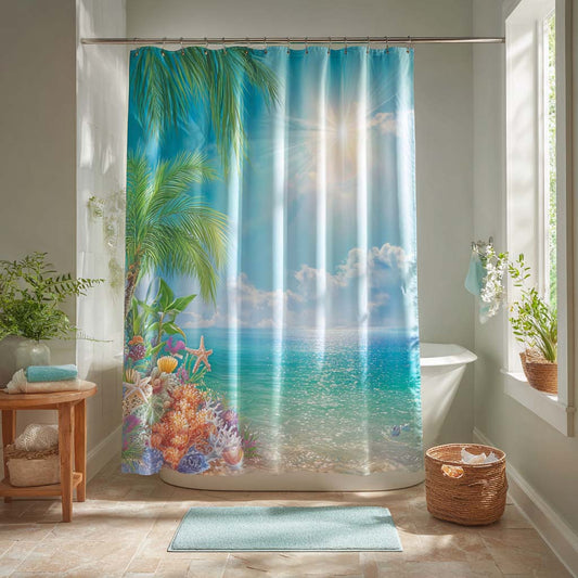 Coastal Calm Retreat Shower Curtain NCU0DQQ0385
