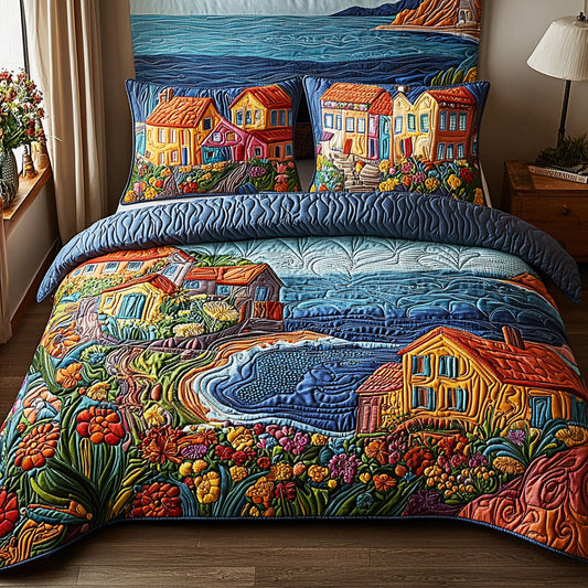 Coastal Charm 3-Piece Quilted Bedding Set NCU0DV517