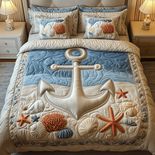 Coastal Dreams 3-Piece Quilted Bedding Set NCU0TH2445
