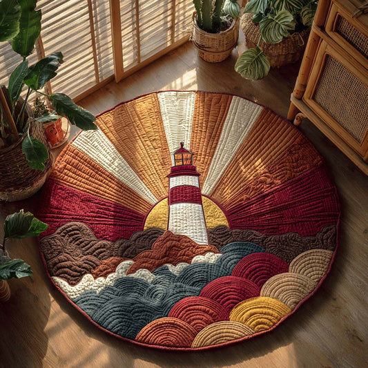 Coastal Flame Quilted Round Mat NCU0NXD014