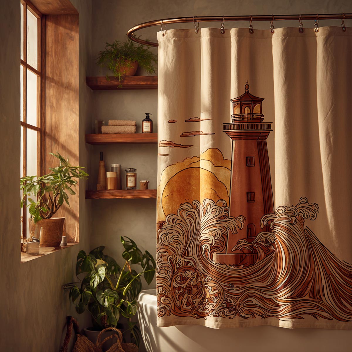 Coastal Light Shower Curtain NCU0DV1945