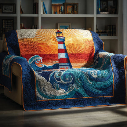 Coastal Lighthouse Quilted Sofa Cover NCU0NTD1397