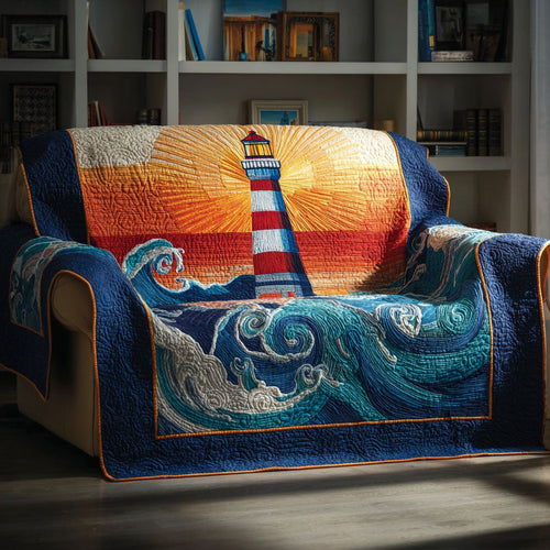 Coastal Lighthouse Quilted Sofa Cover NCU0NTD1397
