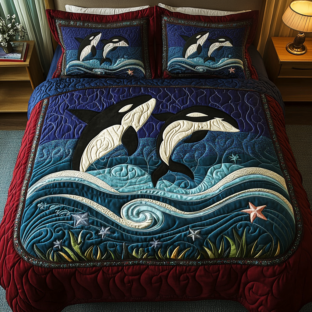 Coastal Predator 3-Piece Quilted Bedding Set NCU0DK2388