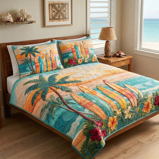 Coastal Ride 3-Piece Quilted Bedding Set NCU0DQQ0851