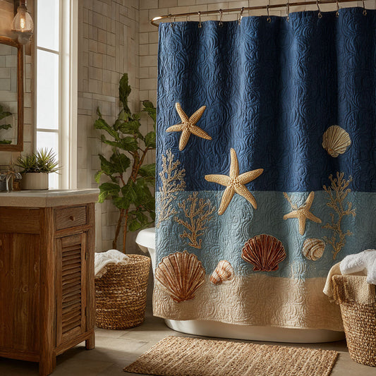 Coastal Shells Shower Curtain NCU0DDK2502