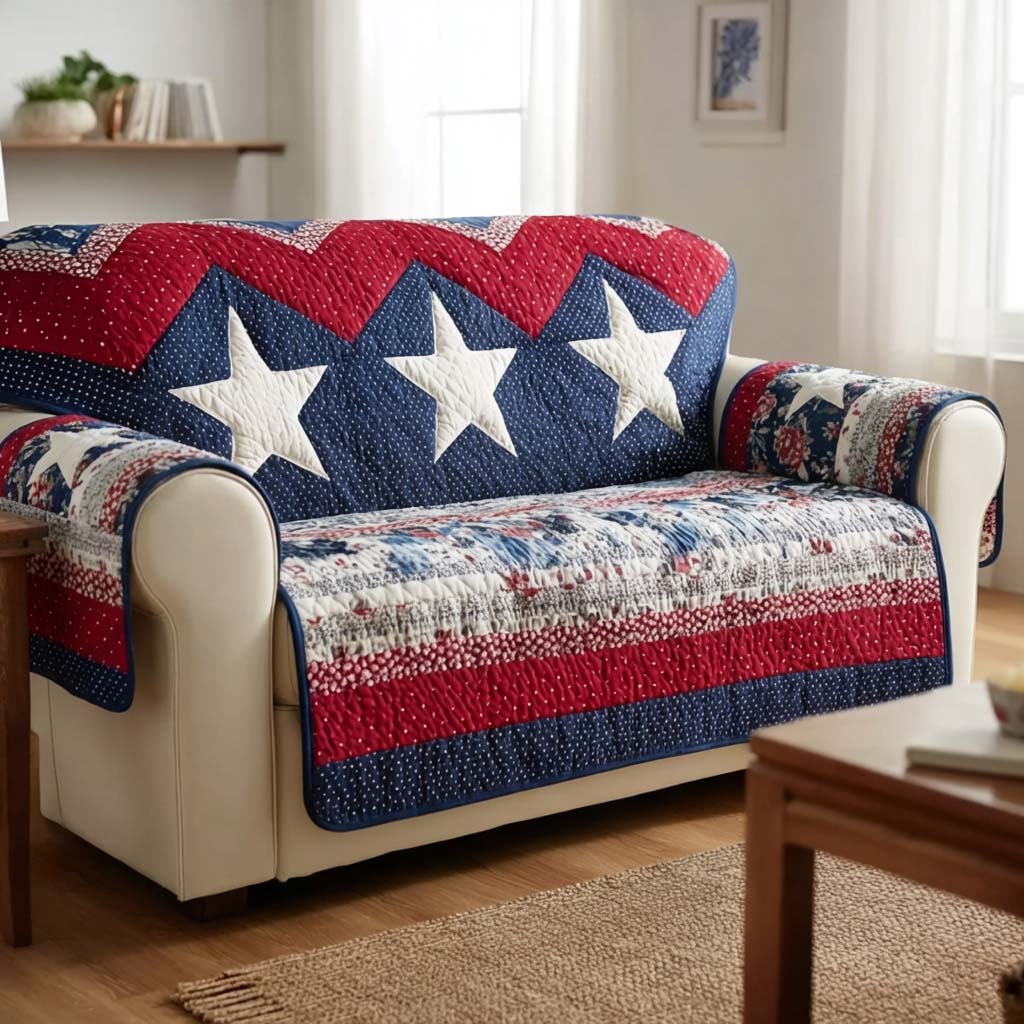 Coastal Spirit Quilted Sofa Cover NCU0HNH950