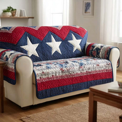 Coastal Spirit Quilted Sofa Cover NCU0HNH950
