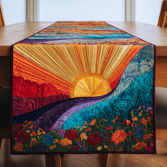 Coastal Sunrise Quilted Table Runner NCU0DDK2536