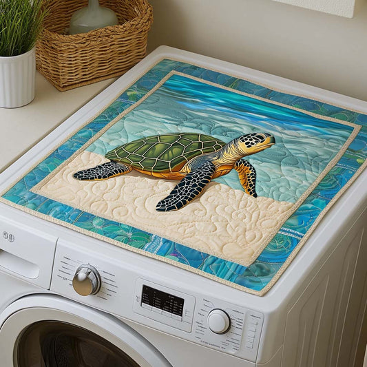 Coastal Turtle Path Quilted Washer and Dryer Cover NCU0NNT1397
