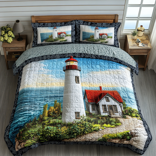 Coastal Watch 3-Piece Quilted Bedding Set NCU0DDK215
