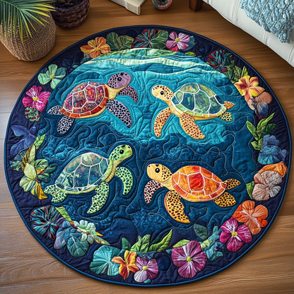 Coastal Wonder Quilted Round Mat NCU0TL1458