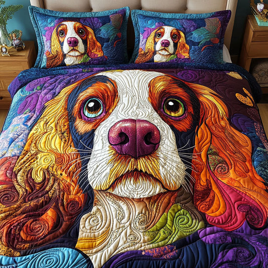 Cocker Cozy 3-Piece Quilted Bedding Set NCU0PTT423