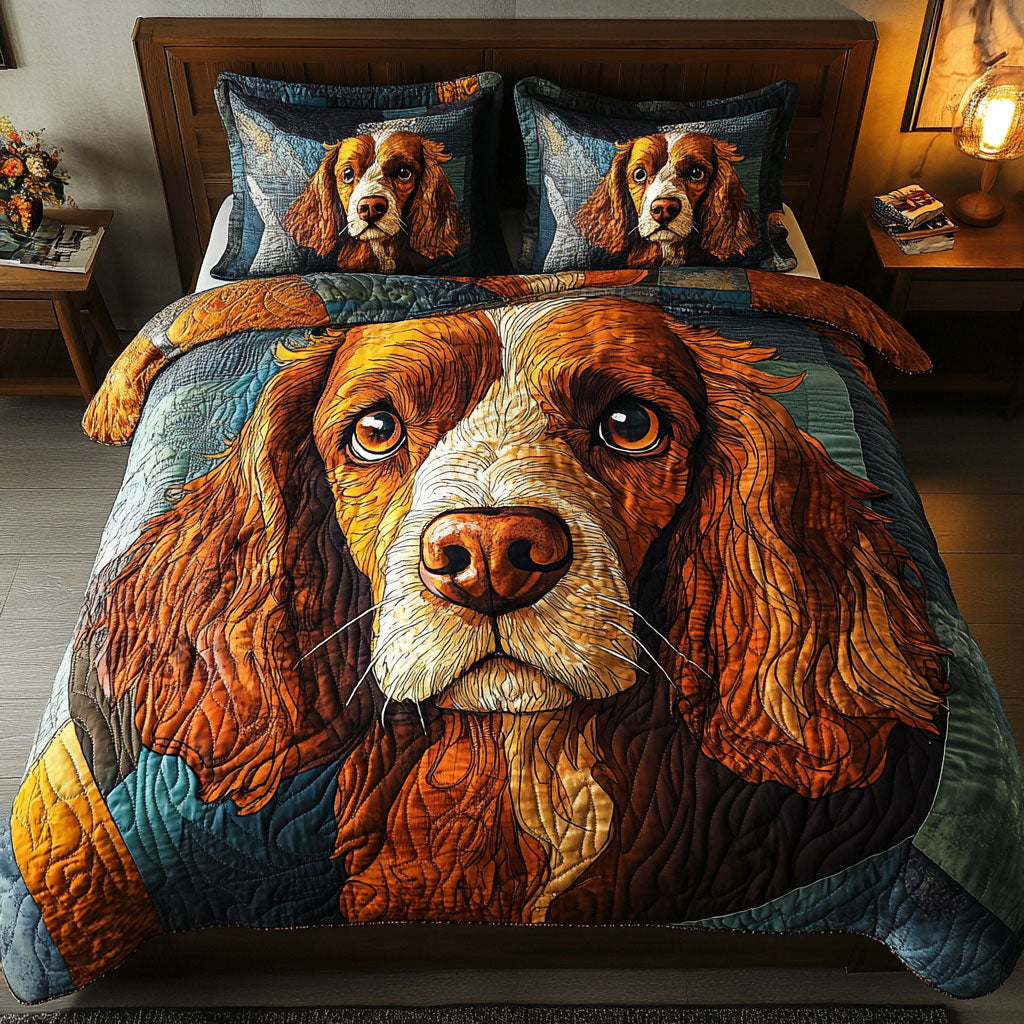 Cocker Magic 3-Piece Quilted Bedding Set NCU0PTT425