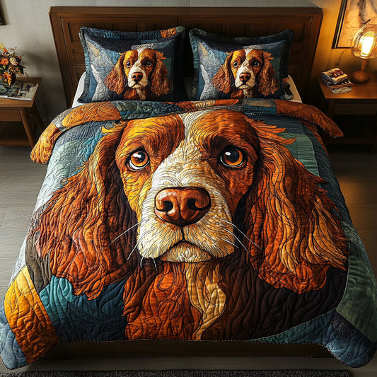 Cocker Magic 3-Piece Quilted Bedding Set NCU0PTT425