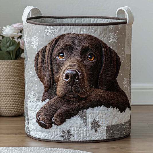 Cocoa Snow Quilted Laundry Basket NCU0NXD736